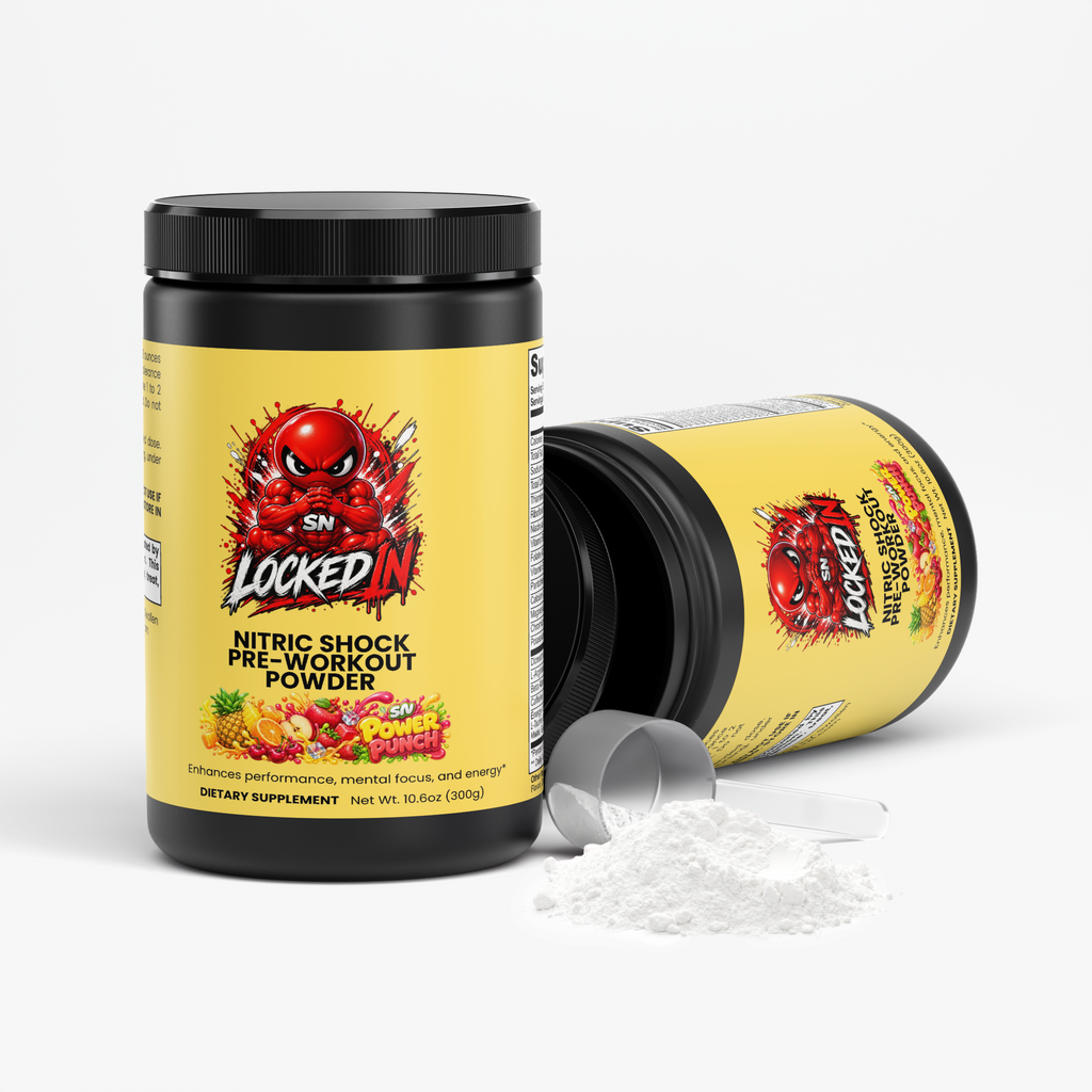 LOCKED IN Nitric Shock Pre-Workout Powder (Fruit Punch)