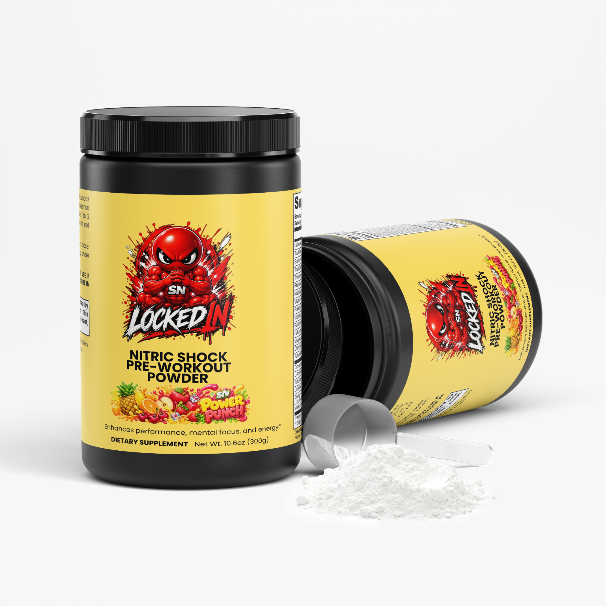 LOCKED IN Nitric Shock Pre-Workout Powder (Fruit Punch)