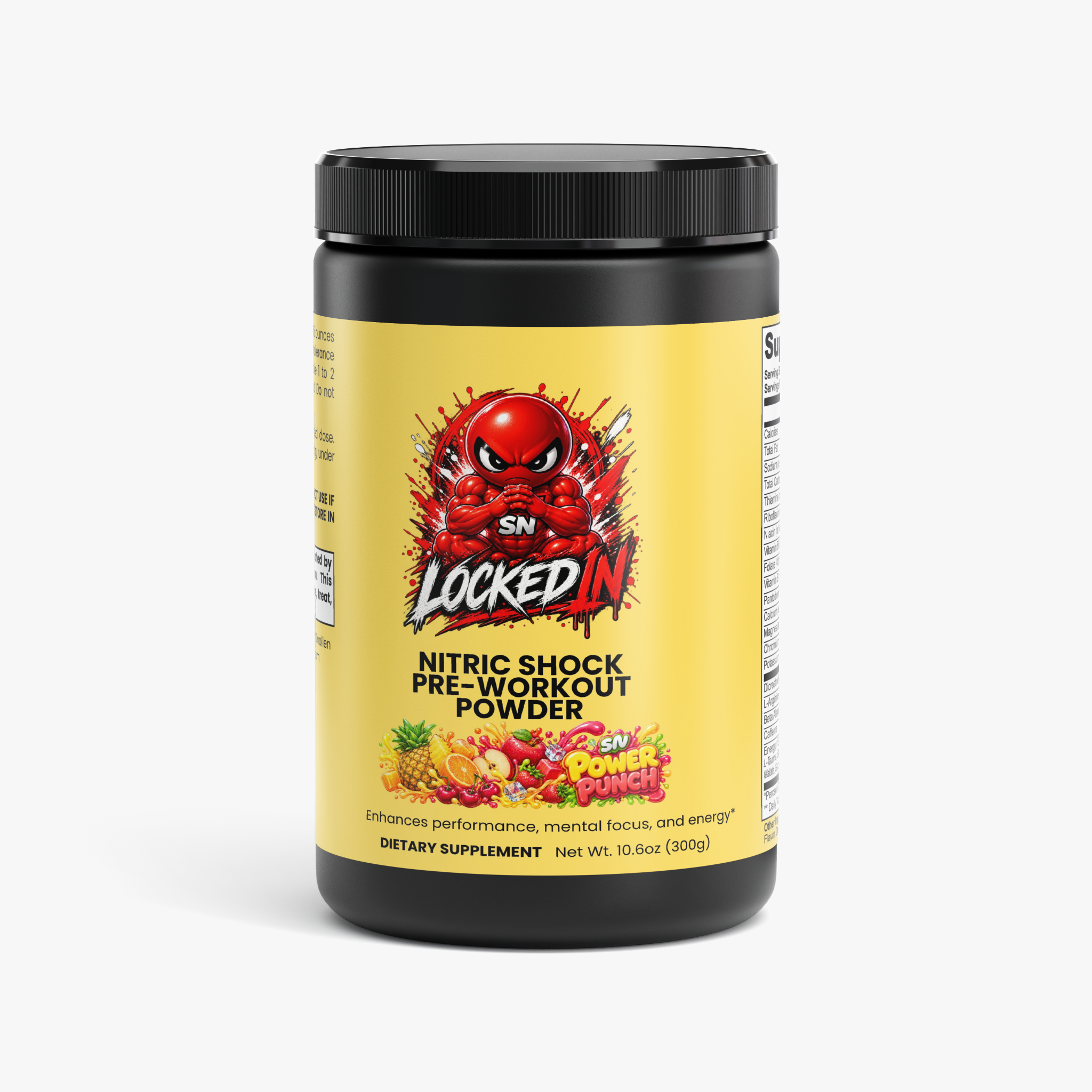 LOCKED IN Nitric Shock Pre-Workout Powder (Fruit Punch)