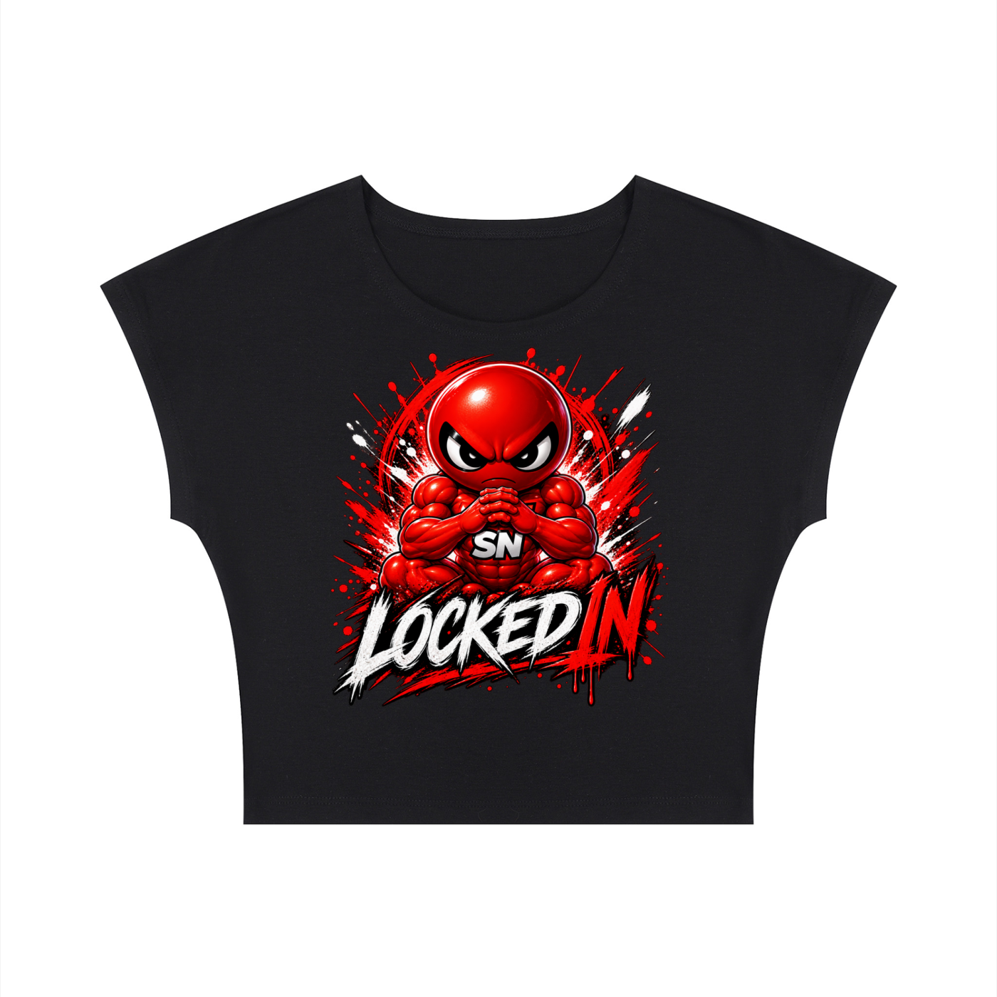 Women's LOCKED IN  Slim Crop T-Shirt